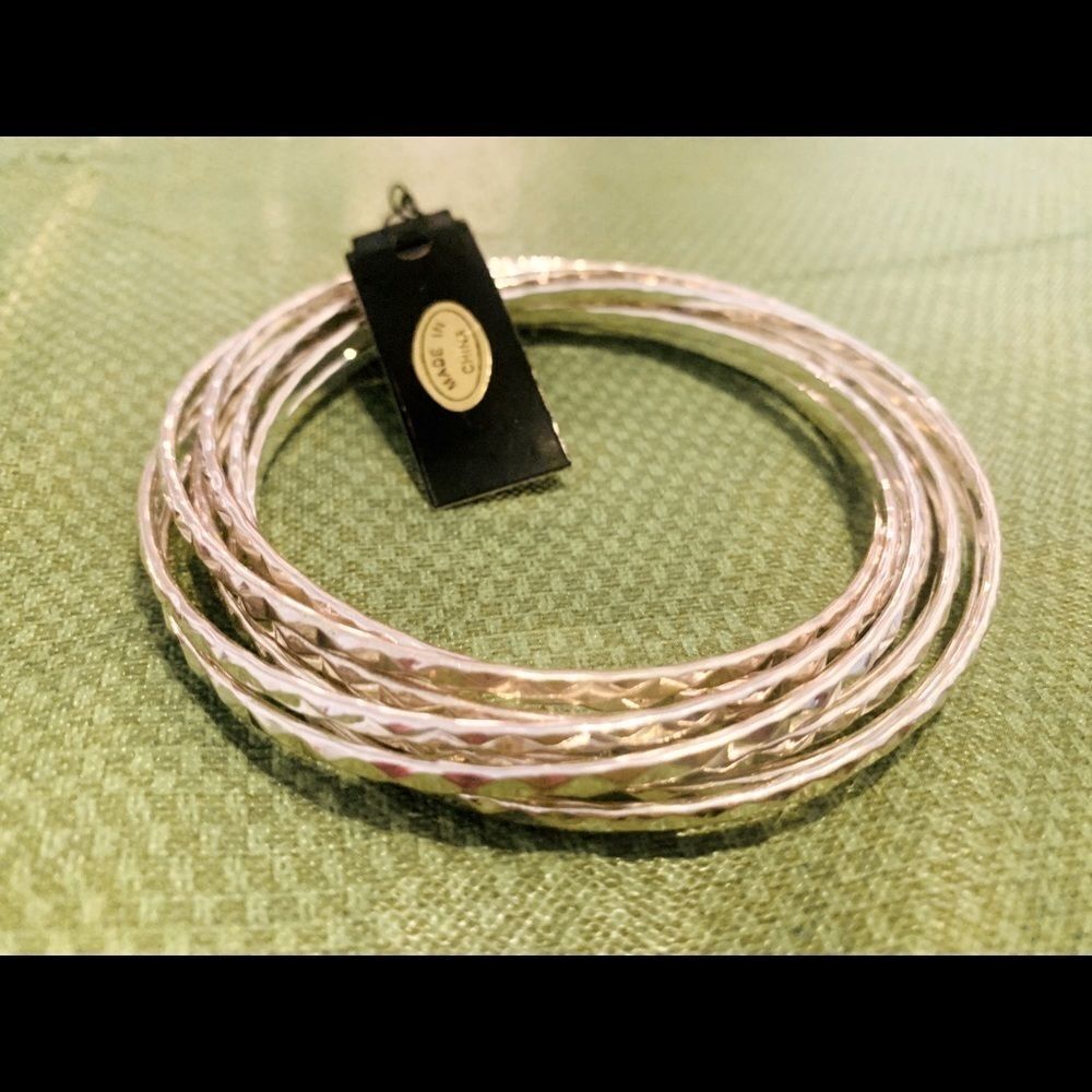 NWT Silver Bangle Bracelets (Set of 9)